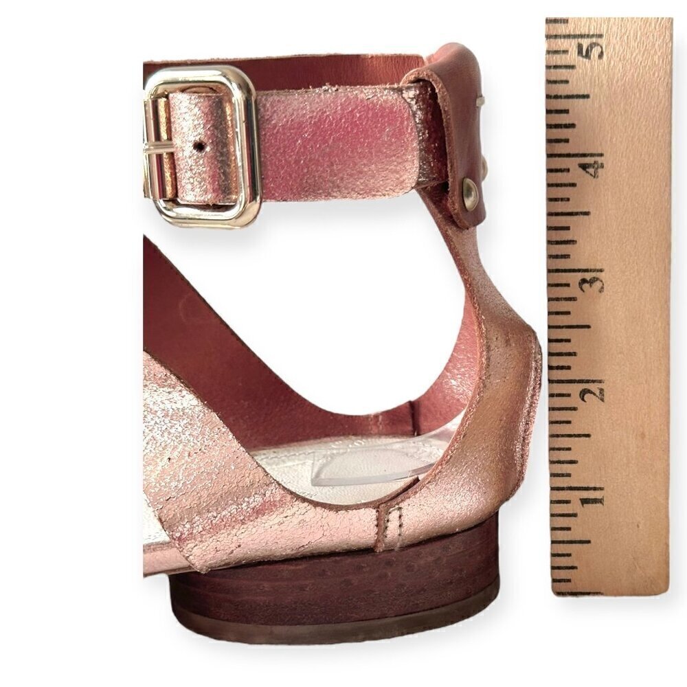 Maison Martin Margiela Rose Gold Cracked Metallic Leather Sandals EU 39.5 - Picture 10 of 13